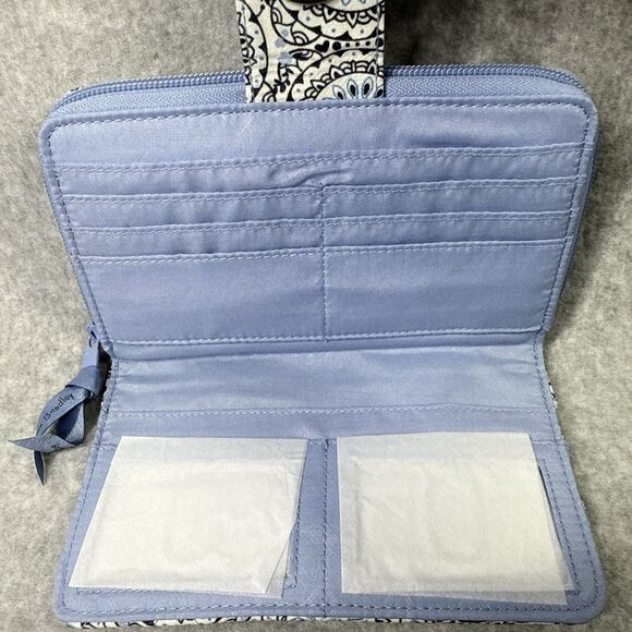 Vera Bradley RFID Turnlock Wallet "Sketched Medallion" Pattern Accordion Style - Picture 4 of 9